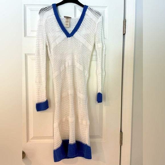 Tommy Bahama 5862 - Mary Navy Crocheted Beach Summer Hoodie - Picture 1 of 3